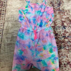 Angeles Kids Girls Beautiful Tie Dye Jumpsuit Size 11/12 Years In Good Shape